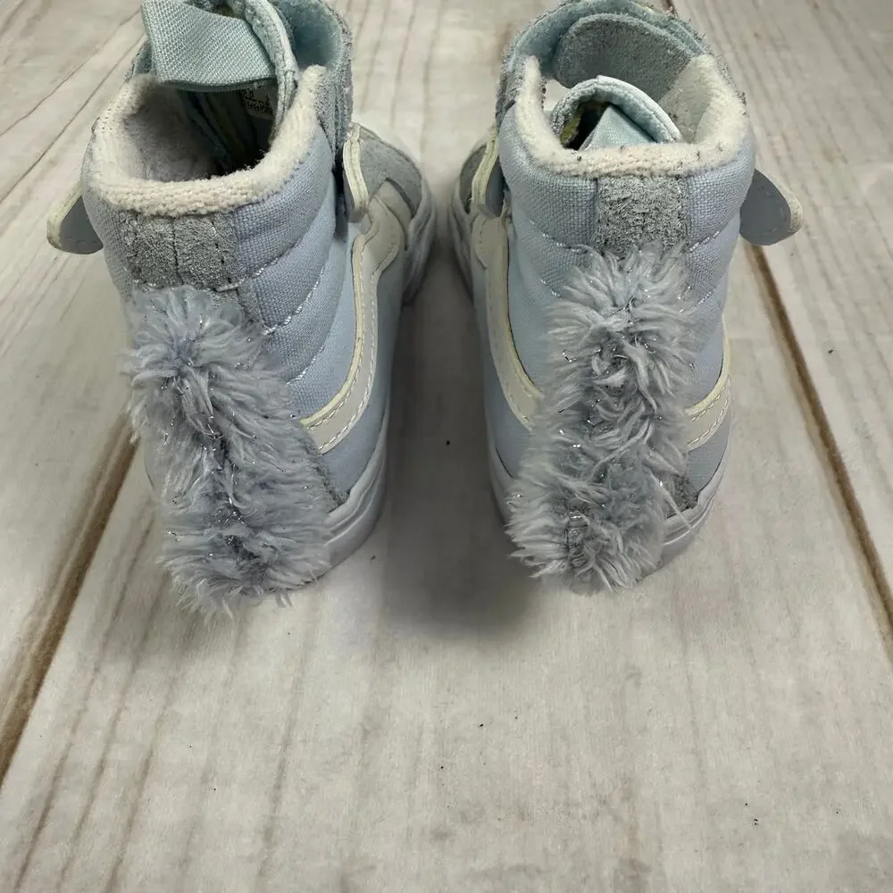 Vans Sk8-Hi Unicorn High Top‎ Sneakers Baby Blue Glitter Horn Toddler Shoes 7C